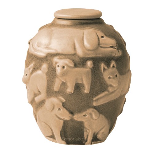 Happy Dog Straw Cremation Urn