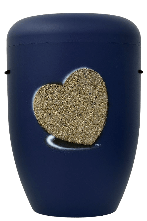 Heart Biodegradable Urn in Blue