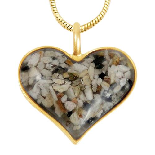 Heart Cremation Ash Pendant II