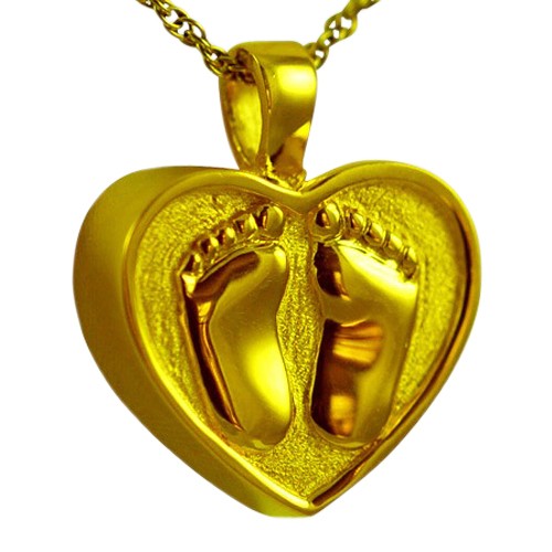 Footprint Heart Keepsake Pendant II