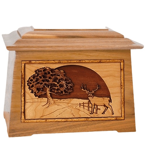 Heartland Deer Oak Aristocrat Cremation Urn