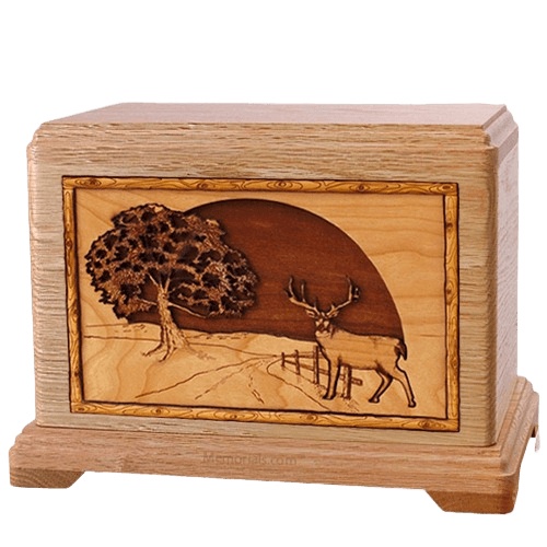 Heartland Deer Oak Hampton Cremation Urn