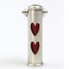 Hearts Pet Cremation Keychain Urn