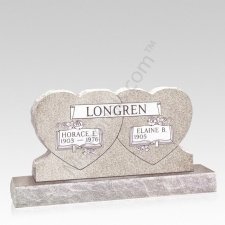 Hearts Upright Cemetery Headstone