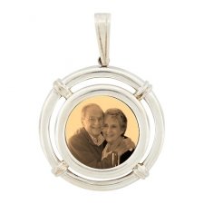 Helm Silver Photo Pendant