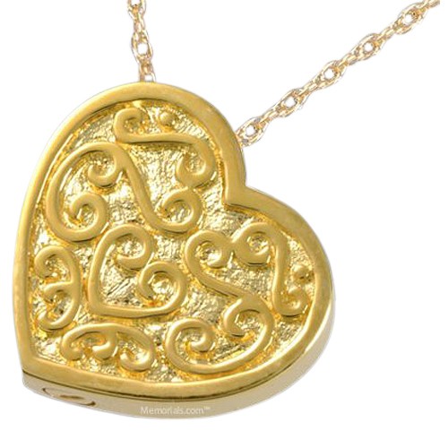 Henna Heart Cremation Pendant II