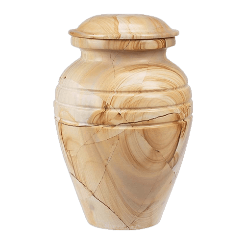 Hera Teak Marble Cremation Urns