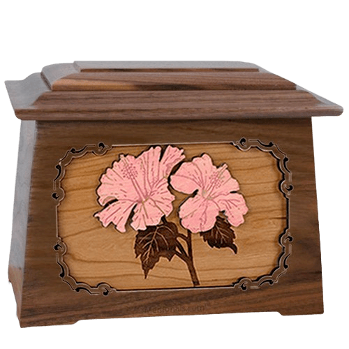 Hibiscus Walnut Aristocrat Cremation Urn