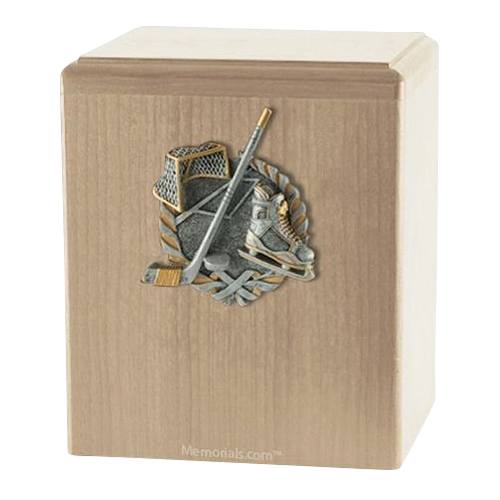 Hockey Fan Maple Cremation Urn