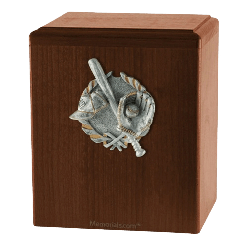 Home Run Walnut Cremation Urn