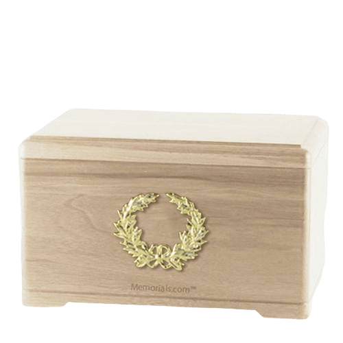 Honor Wreath Maple Cremation Urn