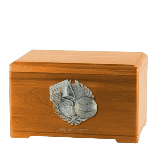 Hoops Fan Oak Cremation Urn