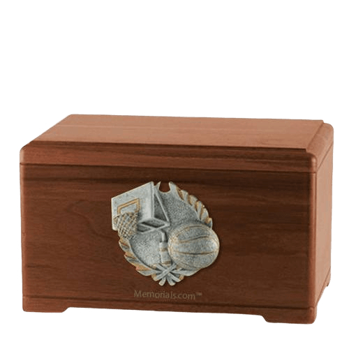 Hoops Fan Walnut Cremation Urn