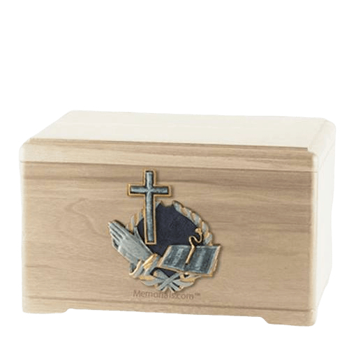 Praying Bible Maple Cremation Urn