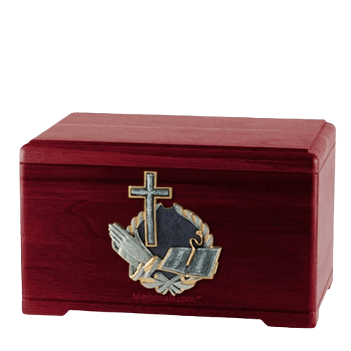 Praying Bible Rosewood Cremation Urn