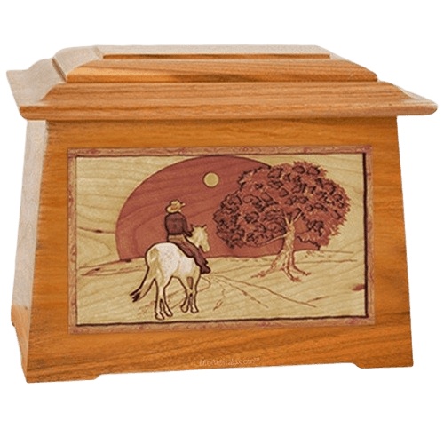 Horse & Moon Mahogany Aristocrat Cremation Urn