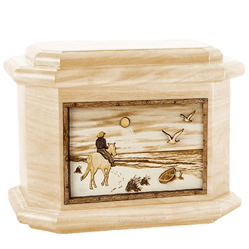 Horse Beach Maple Octagon Cremation Urn