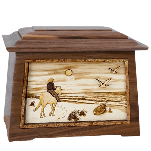 Horse Beach Walnut Aristocrat Cremation Urn