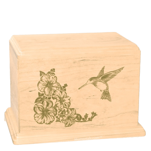 Hummingbird Companion Maple Wood Urn