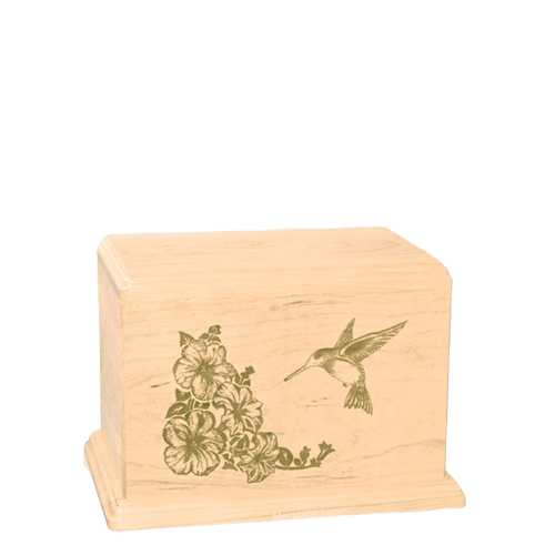 Hummingbird Small Maple Wood Urn