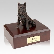 Husky Bronze Large Dog Urn