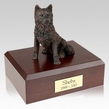 Husky Bronze Dog Urns