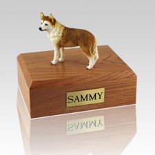 Husky Red Blue Eyes Large Dog Urn