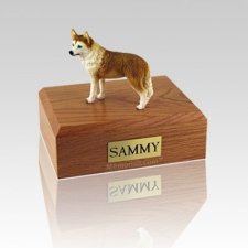 Husky Red Blue Eyes Small Dog Urn