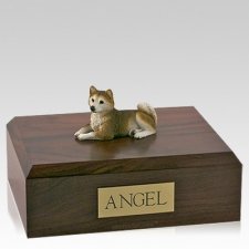 Husky Red Laying Dog Urns