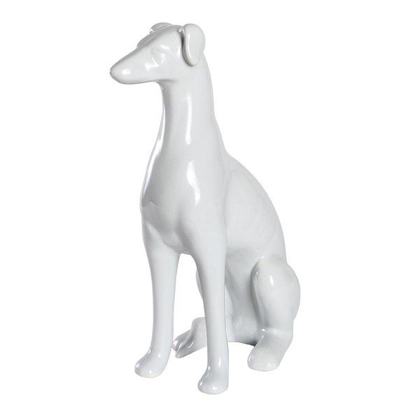 Sitting Greyhound Glossy Cremation Urn