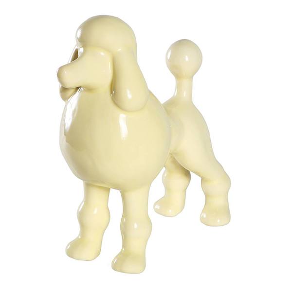Standing Poodle Glossy Cremation Urn