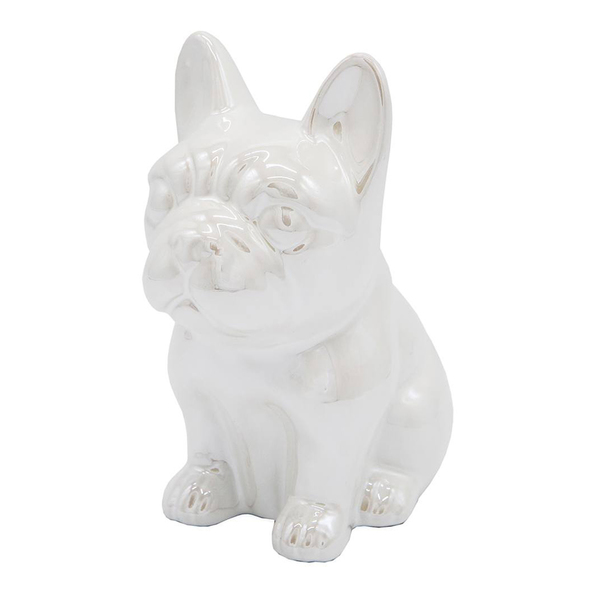 Sitting Frenchie Metallic Cremation Urn