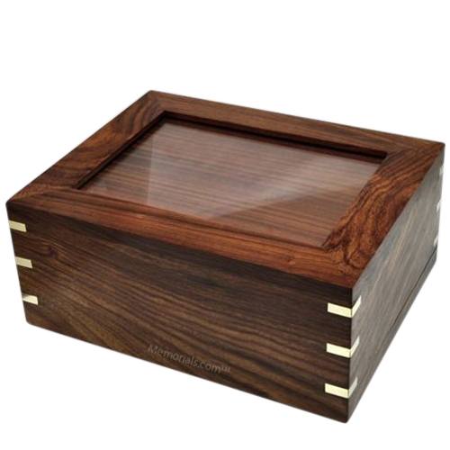 Indian Rosewood Pet Photo Cremation Urn