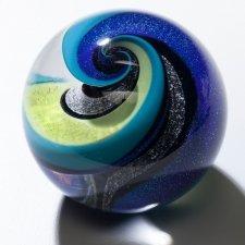 Infinity Blue & Green Glass Weight