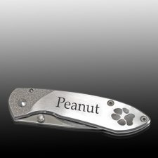 Infinity Pet Paw Print Pocket Knife
