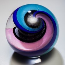 Infinity Pink & Blue Glass Weight