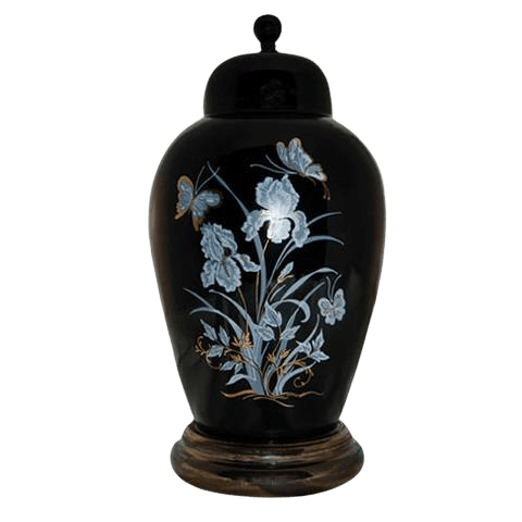 Iris Black Keepsake Cremation Urn