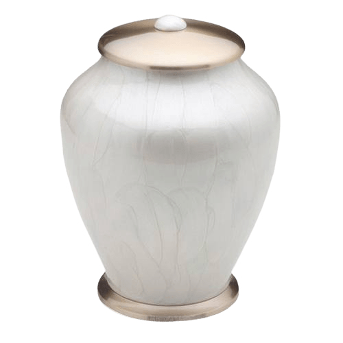 Ivory Metal Cremation Urn