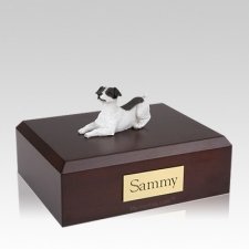 Jack Russell Terrier Black Resting Large Dog Urn