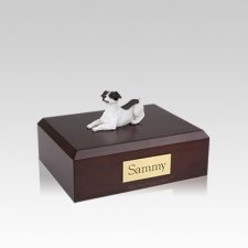 Jack Russell Terrier Black Resting Small Dog Urn