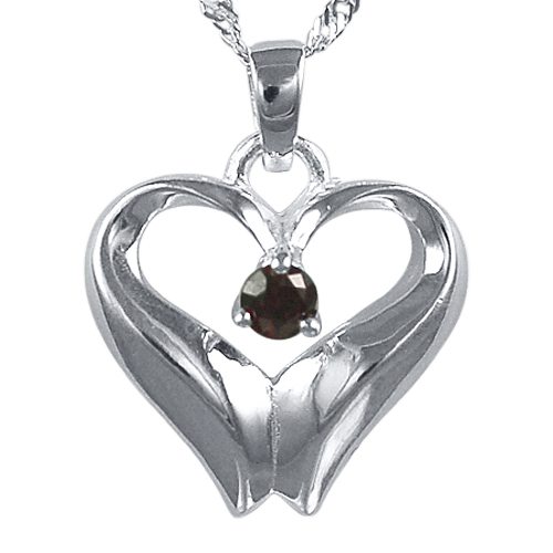 January Birthstone Cremation Heart