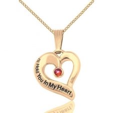 January Gold Heart Keepsake