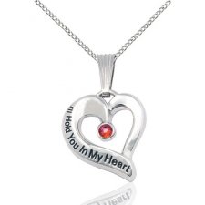 January White Gold Heart Keepsake