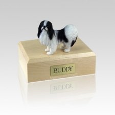 Japanese Chin Black & White Small Dog Urn