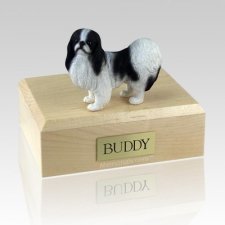 Japanese Chin Black & White Dog Urns