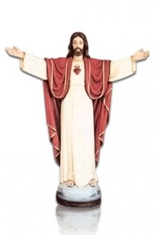 Jesus With Open Arms Medium Fiberglass Statues