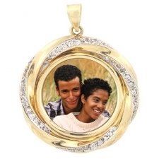 Jewel Yellow Gold Photo Pendant