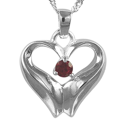 July Birthstone Cremation Heart