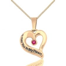 July Gold Heart Keepsake