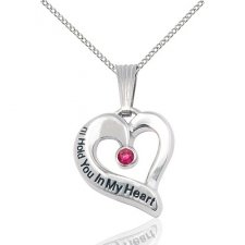 July Silver Heart Keepsake